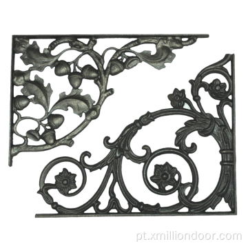 Cantos de ferro forjado decorativo de metal